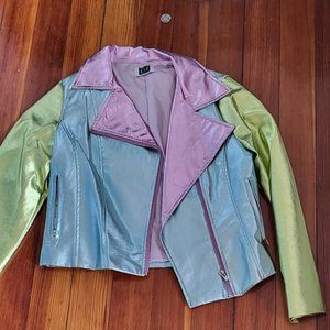 Instinct Over Reason Metallic Moto Jacket